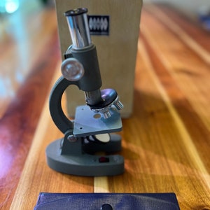 Vintage Lumex Precision Optics Microscope Scientific Gray Microscope Gift for Student Scientist Gift for Teacher