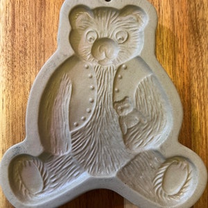 Vintage braune Tasche Cookie Art Mould Teddy Bear 1984, guter Zustand
