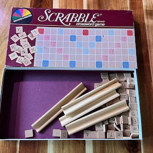 Vintage Selchow and Righter Scrabble Mid century Scrabble Game