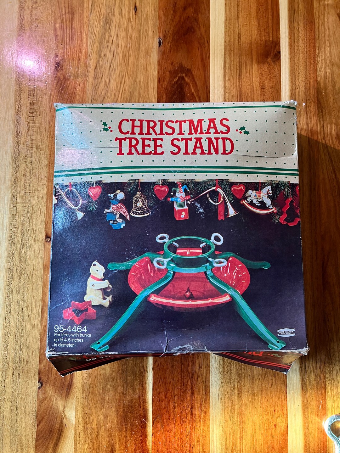 Vintage Christmas Tree Stand/ Metal Christmas Tree Stand/ Red /green Etsy