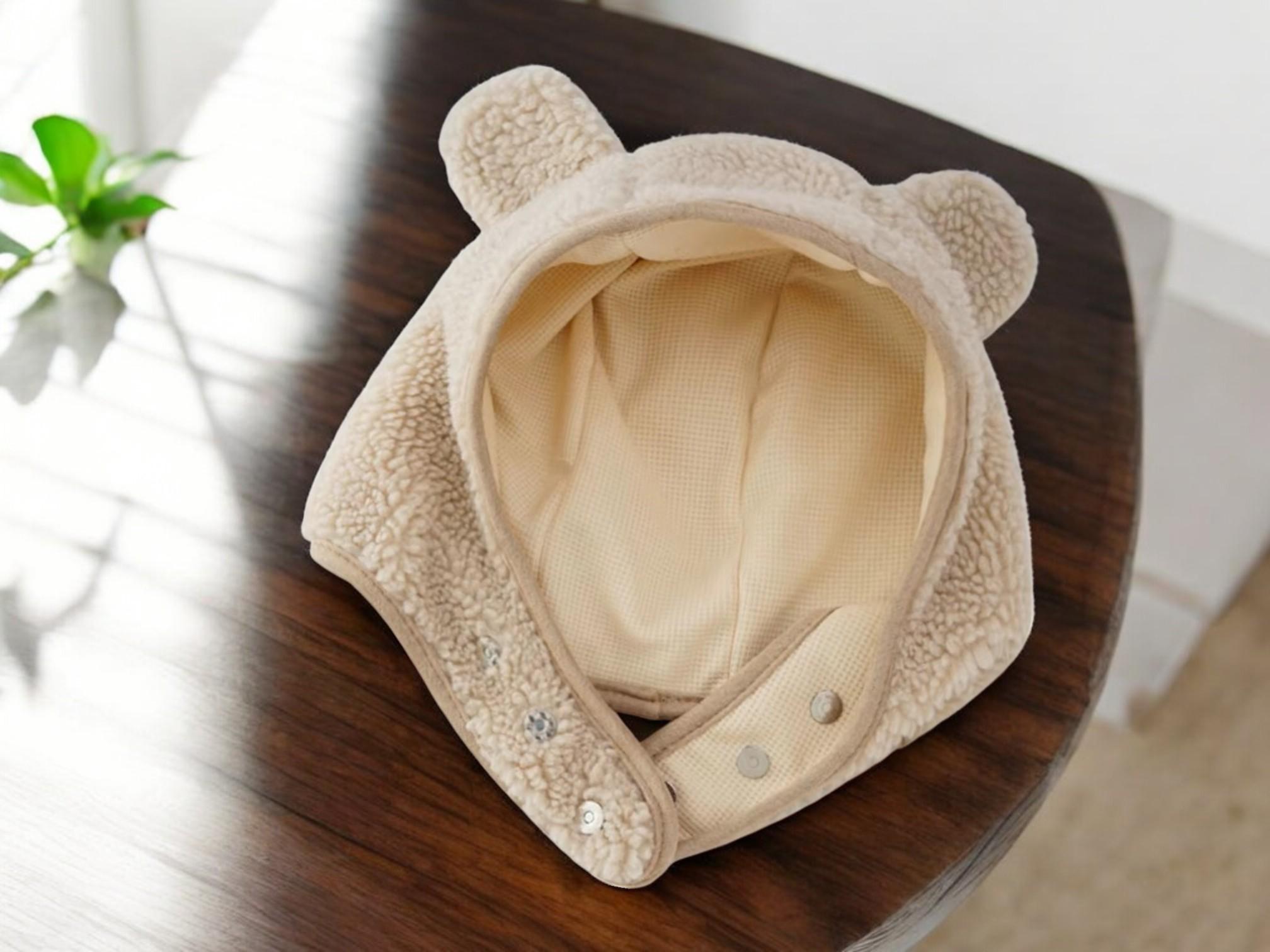 Unisex Bear Ear Hat | Winter Bomber Beanie | Safety Helmet 