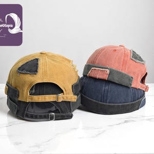 Dockerkappe ohne Rand | Unisex Seemannshut | Streetwear Biker Mütze | Gemütlich lässig Hip Hop Style | Modisches Schädel-Hut-Geschenk