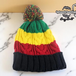 Colorful Knit Beanie | Unisex Striped Winter Hat | Stretchy Warm Cap | Mixed Color Fashionable Style | Cozy Cold Weather Accessory