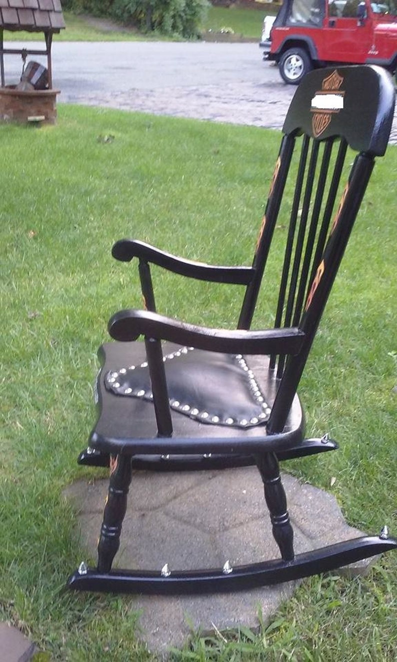 Motorcycle Kids Rocking Chair Live to Ride Ride to Live