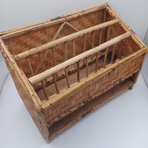 Suporte para cartas vintage de bambu/tecido/organizador de mesa oriental com frete grátis
