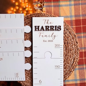 Personalized Wooden Growth Chart Ruler: Engraved Height Tracker