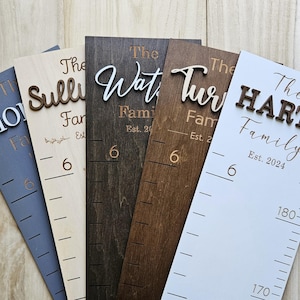 Personalized Wooden Growth Chart: Family Keepsake Height Ruler