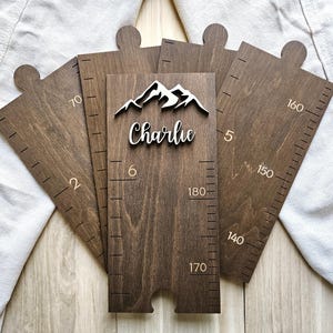 Personalized Wooden Growth Chart: Nursery Decor, Height Ruler