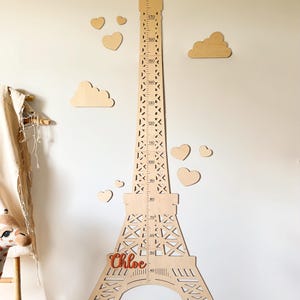 Personalized Eiffel Tower Growth Chart: Paris Nursery Decor