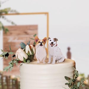 Dog Cake Topper, Cat Cake Topper, Pets Wedding Cake Topper, Pets Birthday, Personalized Custom Pets