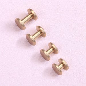 Viti Chicago dorate da 8 mm per pelle, viti Chicago in ottone, rivetti a vite, rivetti a vite per scarpe, abbigliamento, borse, cucito