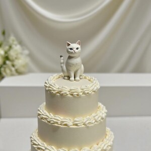 Personalized Custom Pets Cat wedding Cake Topper,Custom Pet Birthday Cake Toppers,Dog Birthday,Cat Cake Toppers,Pet Statues,Cat Anniversary