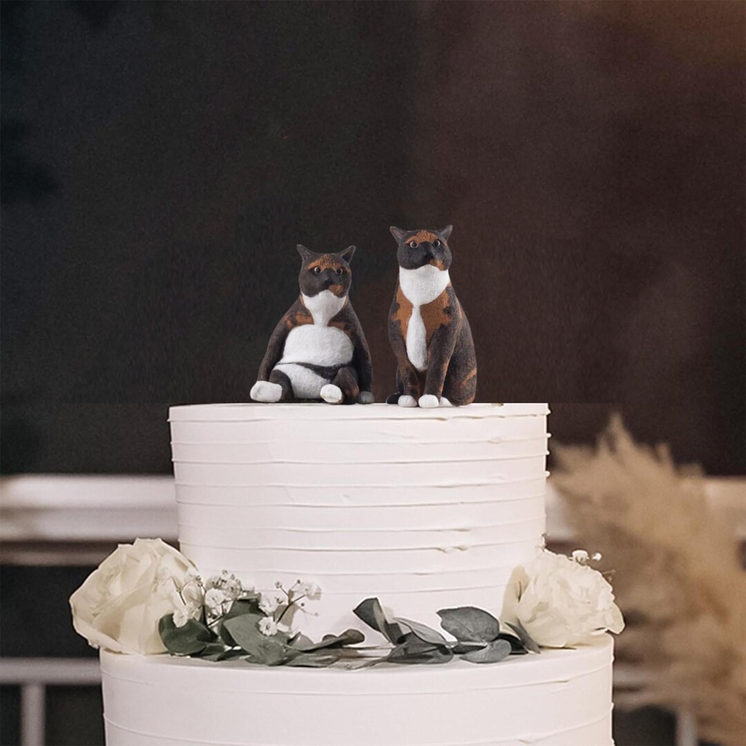 Personalized Pet Cake Topper: Custom Polymer Clay Dog or Cat Sculpture ...