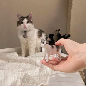 Personalized Custom Cat Wedding Cake Topper, Cat Figurines,Pet Birthdays, Unique Cake Decoration, Anniversaries pet, Cat Lovers