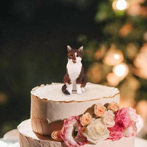Cat Cake Topper, Cat Wedding Cake Topper, Cat Cake Decorations, Pet Cake Topper, Cat Figurines, Cat Lovers Anniversary, Pet Birthday