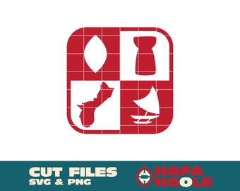 Scacchiera di Guam - Download digitale istantaneo SVG, PNG - Laser, taglierina in vinile, Silhouette, Cricut, decalcomania, adesivo