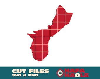 Guam Shape - SVG, PNG Download digitale istantaneo - Laser, Taglierina per vinile, Silhouette, Cricut, Decalcomania, Adesivo