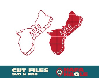 XOXO Guam - Download digitale istantaneo SVG, PNG - Laser, taglierina in vinile, Silhouette, Cricut, decalcomania, adesivo