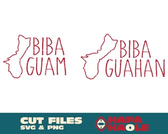 Biba Guam - Download digitale istantaneo SVG, PNG - Laser, taglierina in vinile, Silhouette, Cricut, decalcomania, adesivo