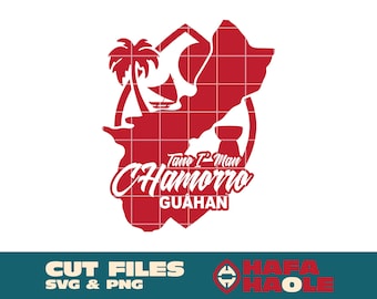 Tano I'Man CHamorro Guam Seal - SVG, PNG Download digitale istantaneo - Laser, Taglierina in vinile, Silhouette, Cricut, Decalcomania, Adesivo