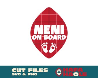 Neni à bord - SVG, PNG - Téléchargement numérique instantané - Laser, découpeur de vinyle, Silhouette, Cricut, sticker, autocollant