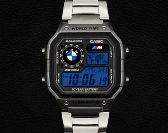 Casio AE1200 | BMW Inspired Watch Mod | Blue Filter | Sports Car