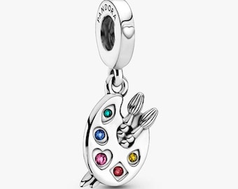 Artist's Palette Dangle Charm S925 Sterling Silver Pandora Pendant