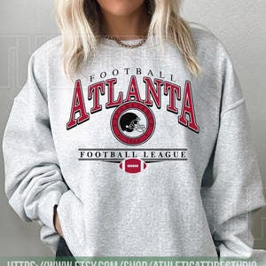 Atlanta Football Vintage Sweatshirt T-Shirt, Retro Falcon Crewneck, Oversized Falcons Football Sweatshirt, Atlanta Football Fan Gift FWR17