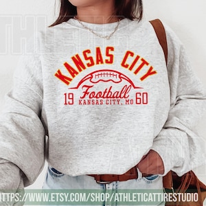 Kansas City Football Vintage Sweatshirt T-Shirt, Kansas City Football Crewneck, Kansas City Football Sweatshirt, Kansas City Fan Gifts FSC8