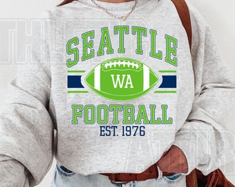 Seattle Football Vintage Sweatshirt T-Shirt,Seattle Seahawk Football Crewneck Sweatshirt, Seahawk Fan Gift, Retro Seattle Football FRY7