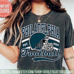 Philadelphia Football Vintage Style Comfort Colors T-Shirt,Philadelphia Football Tshirt,Football Tshirt, Philadelphia Retro Crewneck FDS4
