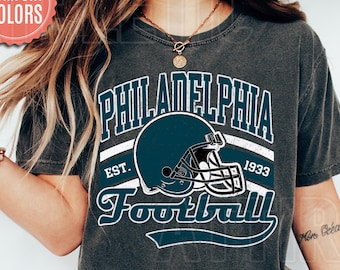 Philadelphia Football Vintage Style Comfort Colors T-Shirt,Philadelphia Football Tshirt,Football Tshirt, Philadelphia Retro Crewneck FDS4