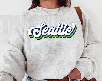 Seattle Football Vintage Sweatshirt T-Shirt,Seattle Seahawk Football Crewneck Sweatshirt, Seahawk Fan Gift, Retro Seattle Football FRT7