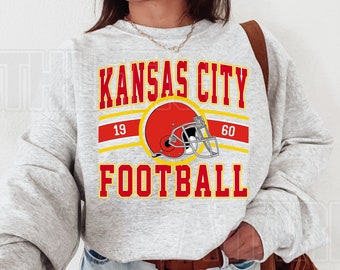 Kansas City Football Vintage Sweatshirt T-Shirt, Kansas City Football Crewneck, Football Sweatshirt, Kansas City Fan Gifts FLC8