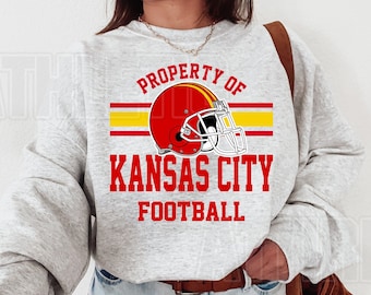 Kansas City Football Vintage Sweatshirt T-Shirt, Kansas City Football Crewneck, Football Sweatshirt, Kansas City Fan Gifts FME8