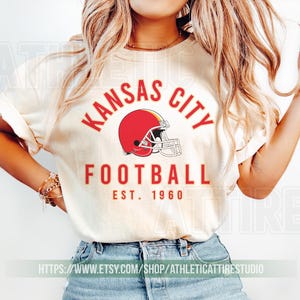 Kansas City Football Comfort Colors Vintage Style T-Shirt, Kansas City Football T-shirt, Chiefs Football T-Shirt, Kansas City Fan Gifts FGJ8