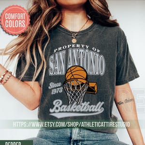 San Antonio Basketball Comfort Colors Vintage Style T-Shirt, San Antonio Spur T-shirt, Spurs Shirt, Vintage Spurs Basketball Fan Shirt BFC12