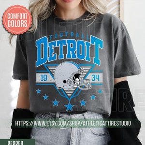 Detroit Football Comfort Colors Vintage Style T-Shirt, Detroit Football Tee, Detroit Football Shirt,Detroit Sweater,Sunday Football FVH18