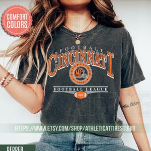 Cincinnati Football Comfort Colors Vintage Style T-Shirt, Cincinnati Football T-Shirt, Bengals Football T-shirt, Cincinnati Fan Gifts FWR21
