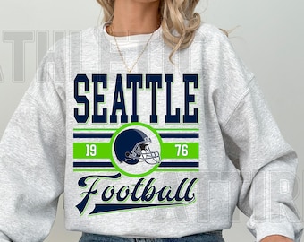 Seattle Football Vintage Sweatshirt T-Shirt,Seattle Seahawk Football Crewneck Sweatshirt, Seahawk Fan Gift, Retro Seattle Football FRE7