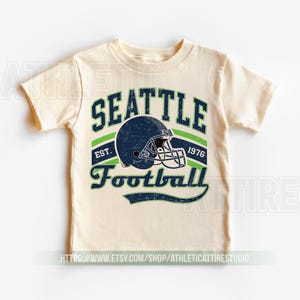 Seattle Football Vintage Toddler T-Shirt,Seattle Seahawk Football Kids Toddler, Seahawk Fan Gift, Retro Seattle Football FDS7 afbeelding 1