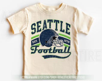 Seattle Football Vintage Toddler T-Shirt,Seattle Seahawk Football Kids Toddler, Seahawk Fan Gift, Retro Seattle Football FDS7