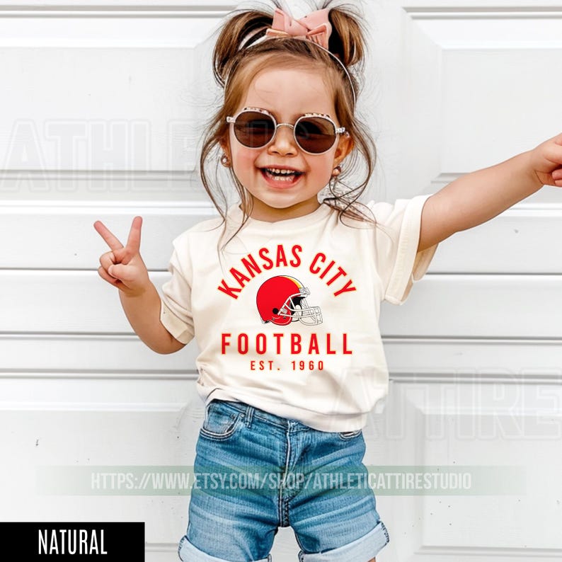 Kansas City Football Vintage Toddler T-Shirt, Kansas City Football Kids, Football Toddler, Kansas City Fan Gifts FGJ8 image 5
