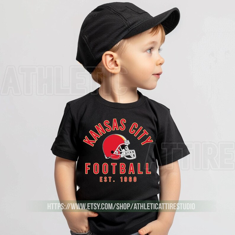 Kansas City Football Vintage Toddler T-Shirt, Kansas City Football Kids, Football Toddler, Kansas City Fan Gifts FGJ8 image 6