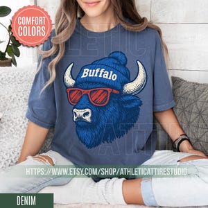 Mascot Style Comfort Colors T-Shirt, Buffalo Bill T-Shirt, Bill T-Shirt, Bills Football Tee, Buffalo New York, Buffalo Bill Fan Gift FAM15 image 5