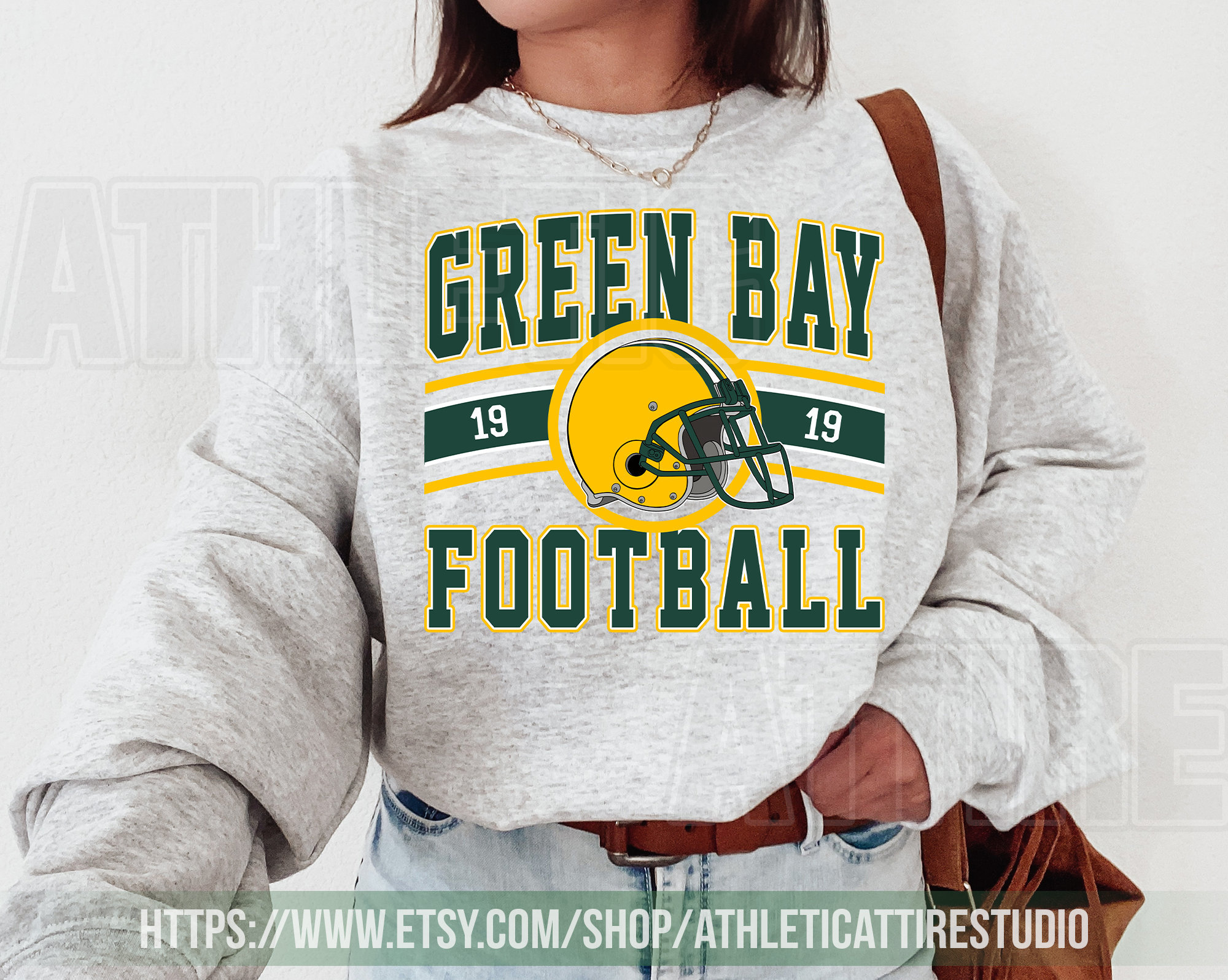 Green Bay Football Vintage Sweatshirt T-Shirt,Retro Green Bay Packer Varsity Crewneck Sweatshirt,Green Bay Long Sleeve,Packer Fan Gift  FLC5