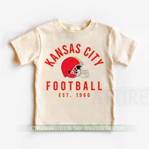 Kansas City Football Vintage Toddler T-Shirt, Kansas City Football Kids, Football Toddler, Kansas City Fan Gifts FGJ8 image 1