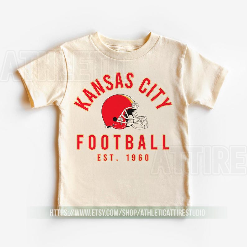 Kansas City Football Vintage Toddler T-Shirt, Kansas City Football Kids, Football Toddler, Kansas City Fan Gifts FGJ8 image 1