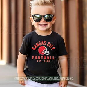 Kansas City Football Vintage Toddler T-Shirt, Kansas City Football Kids, Football Toddler, Kansas City Fan Gifts FGJ8 image 2