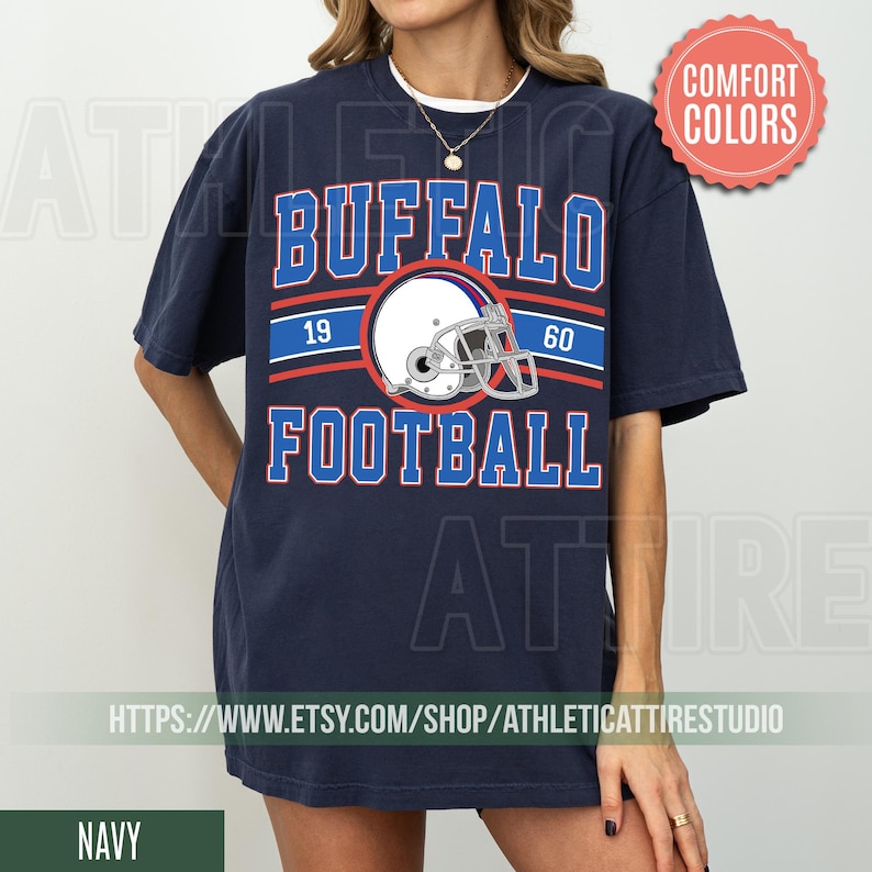 Vintage Style Comfort Colors T-Shirt, Buffalo Bill T-Shirt, Bill T-Shirt, Bills Football, Buffalo New York, Buffalo Fan Gift FLC15 image 6